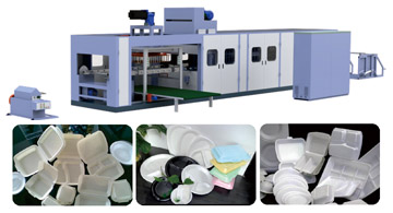 餐盒、盤、碟、包裝盒高速成型機